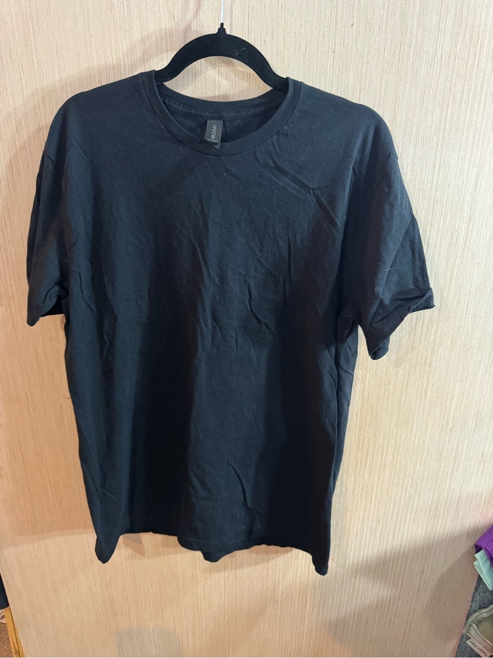 Gildan Impala Evolution Black Short Sleeve Crew Neck T-Shirt Size Large